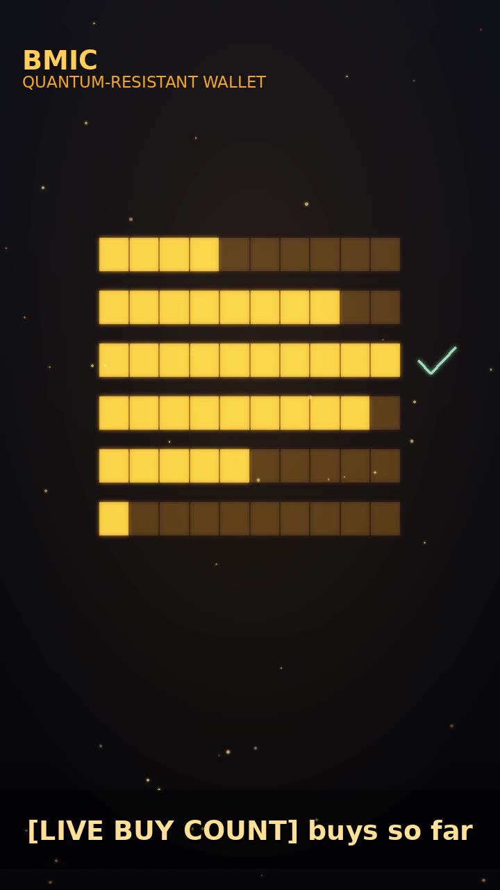 Live Right Now — BMIC Quantum-Resistant Wallet