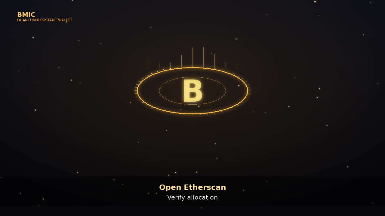 Post-Purchase Confirmation Flow — BMIC Quantum-Resistant Wallet