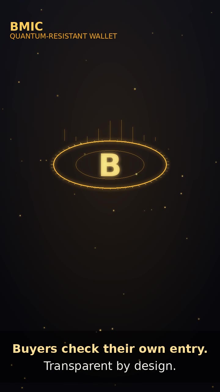 BMIC Quantum-Resistant Wallet: Don't Trust Verify Hook